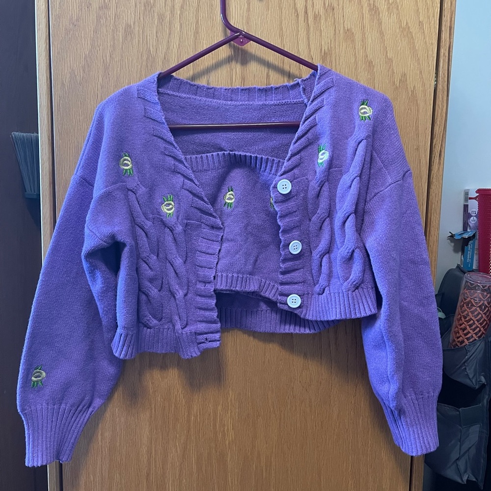 Crocheted Cardigan and Tube Top Set!